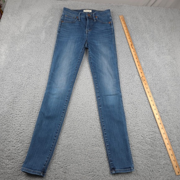 Madewell Womens‎ Skinny Jeans Size 26 10" High Rise Skinny Med Wash Denim Casual - Picture 2 of 10